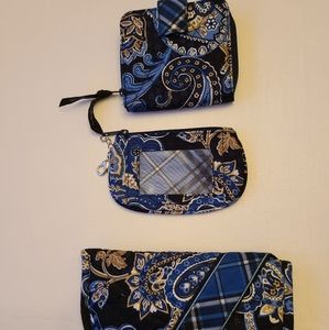 NEW Vera Bradley Windsor Navy 3 Piece Set